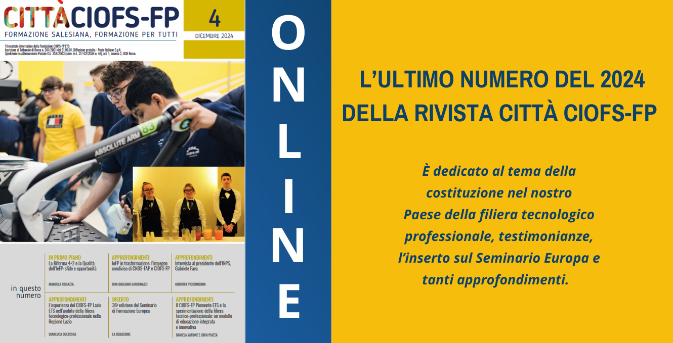 Online l’ultimo numero del 2024 della rivista CITTÀ CIOFS-FP